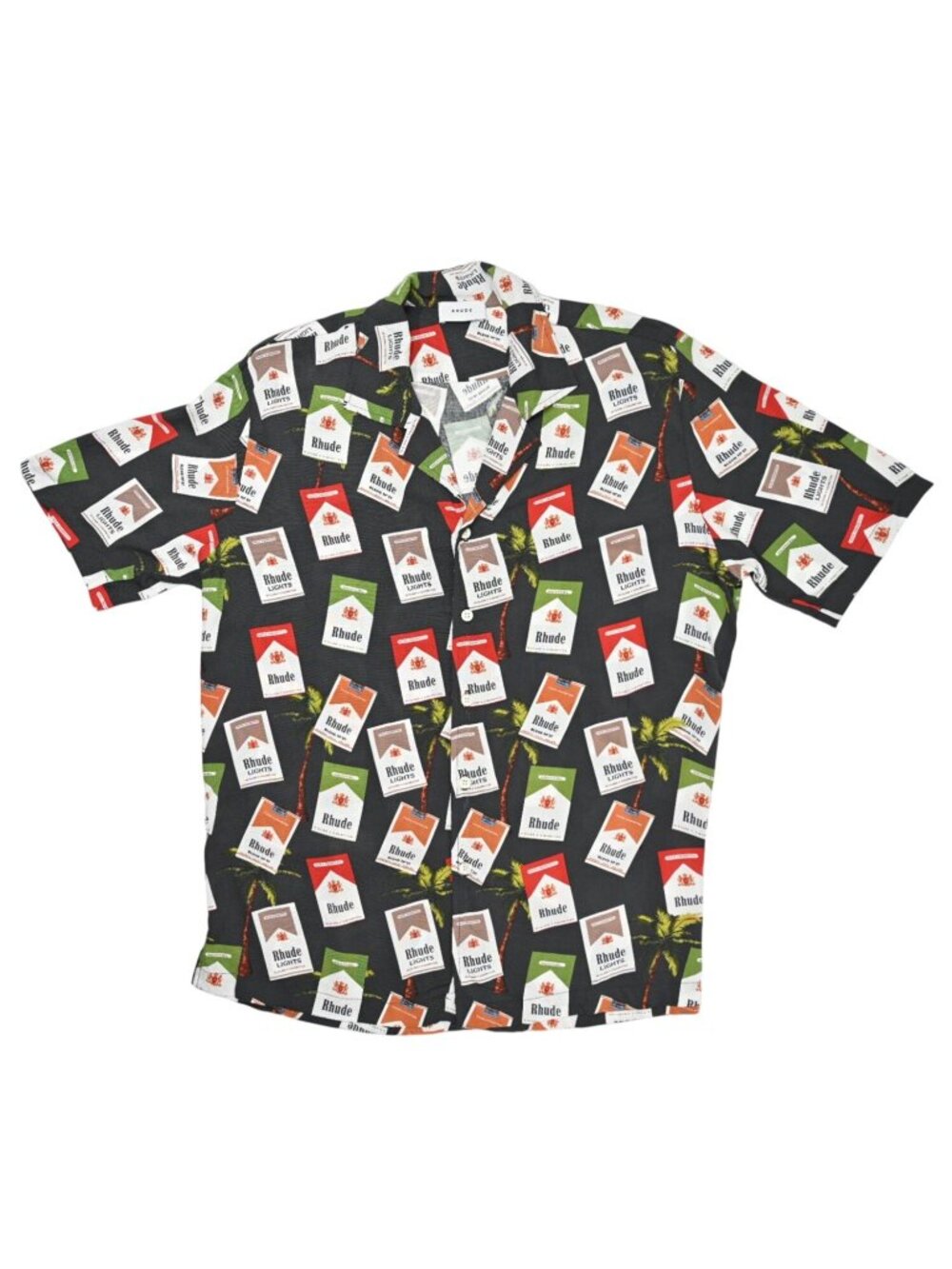 Rhude Cigarette Hawaiian Shirt in Black